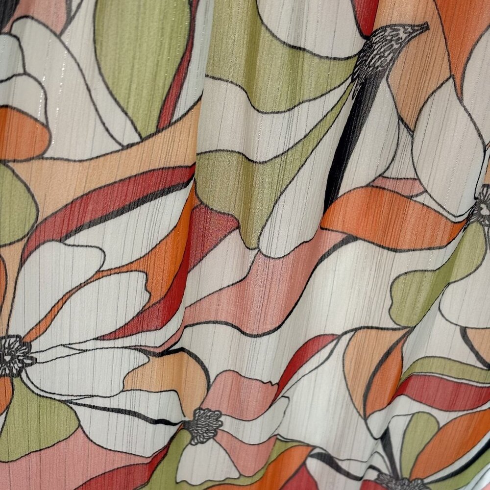 BCBGeneration Ruffled Floral Print Maxi Dress Size 12 Multicolor Halter Neck - Picture 15 of 15